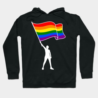 Pride Month Gay Apparel Waving LGBTQ Rainbow Pride Flag Hoodie